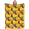 thumbnail image 1 of Cute Rubber Duck Throw Blanket Ultra Soft Warm Yellow Cartoon Smile Ducks Decorative Fleece Blankets for Chair Car Couch Sofa Couch Living Room Travel 50"x 60" All Season Duck Gift for Kids Adults, 1 of 6