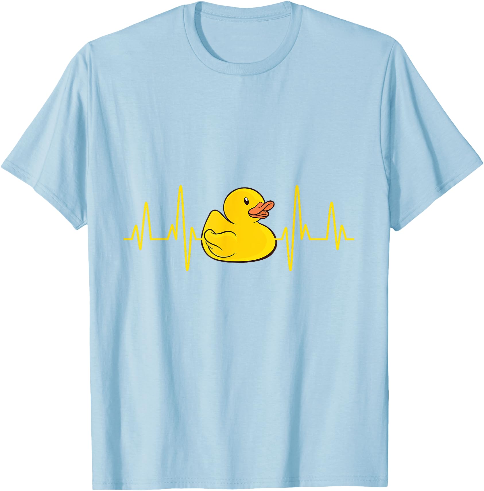 Cute Animal and Duck Graphics Blue T-Shirt