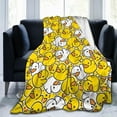 thumbnail image 1 of Cute Rubber Ducks Throw Blanket Ultra Soft Warm All Season Cartoon Duckies Decorative Fleece Blankets for Bed Chair Car Sofa Couch Bedroom 50"X40", 1 of 6