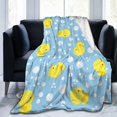 thumbnail image 1 of Cute Rubber Ducks Throw Blanket Ultra Soft Warm All Season Decorative Fleece Blankets for Bed Chair Car Sofa Couch Bedroom 60"X50", 1 of 6