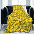 thumbnail image 1 of Cute Rubber Ducky Throw Blanket Ultra Soft Warm All Season Yellow Cartoon Ducks Decorative Fleece Blankets for Bed Chair Car Sofa Couch Bedroom 80"X60", 1 of 6