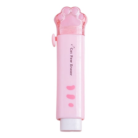 Cute Rubber Pencil Eraser, Plastic Material, Pink Color, for Academy Learning Group, Workspace Supplies, Homework and Test Corrections, by FAJHHA