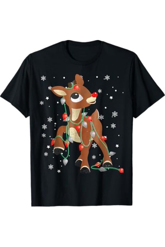 Cute Rudolph The Red Nose Reindeer for Christmas T-Shirt