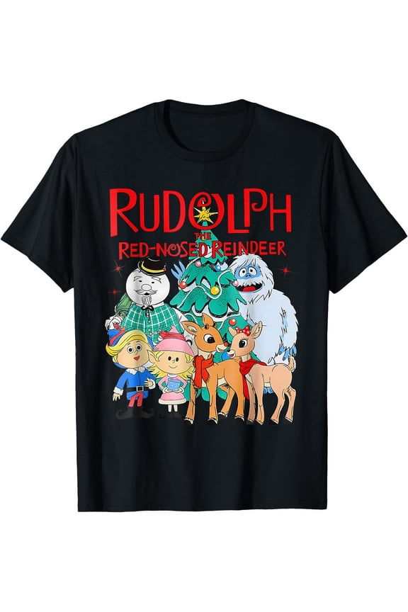 Cute Rudolph The Red Nosed Reindeer T-Shirt All Size S-5XL