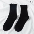 thumbnail image 1 of Cute Ruffle Socks Cotton Japanese Fashion Casual Versatile Women's Crew Neck Socks, 1 of 10