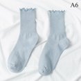 thumbnail image 1 of Cute Ruffle Socks Cotton Japanese Fashion Casual Versatile Women's Crew Neck Socks, 1 of 10