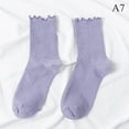 thumbnail image 1 of Cute Ruffle Socks Cotton Japanese Fashion Casual Versatile Women's Crew Neck Socks, 1 of 9