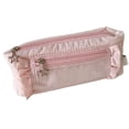 thumbnail image 1 of Cute Ruffled Pencil Pouch, Star Zipper Charm Pen Case, Multi-Pocket Stationery Organizer, Soft Fabric Cosmetic Pouch, Versatile Bag for Office, Makeup Brushes, Daily Essentials, 1 of 5