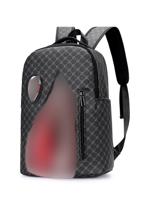 Cute S Backpack 17" PU Leather Travel Laptop Backpacks Book Bag Hiking Camping Daypack