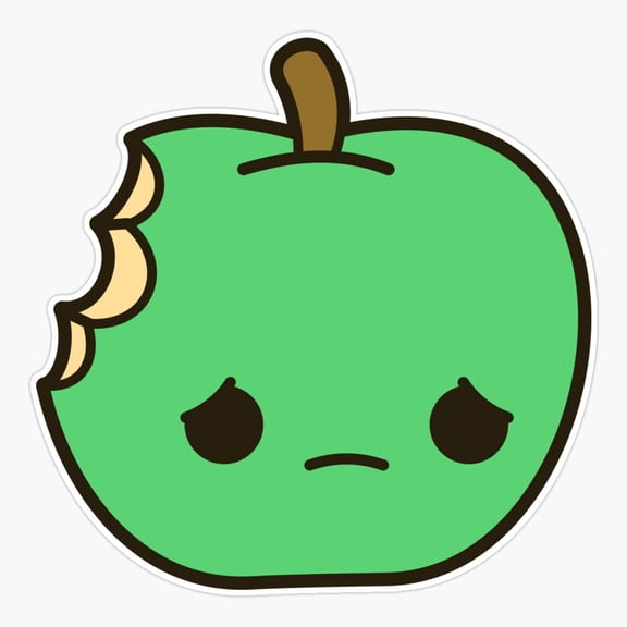 Cute Sad Apple Er, Phone Decal Water Bottle Stickers Car Decals, Funny Birthday Gift