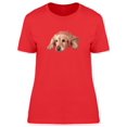 thumbnail image 1 of Cute Sad Golden Retriever Dog T-Shirt Women -Image by Shutterstock, Female x-Large, 1 of 2