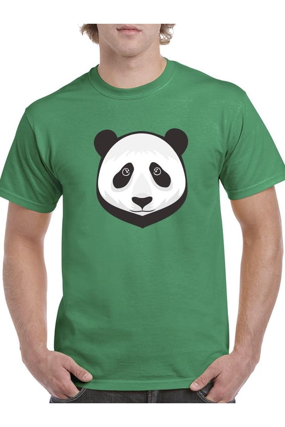 Cute Sad Panda Face T-Shirt Men -Image by Shutterstock, Male Large