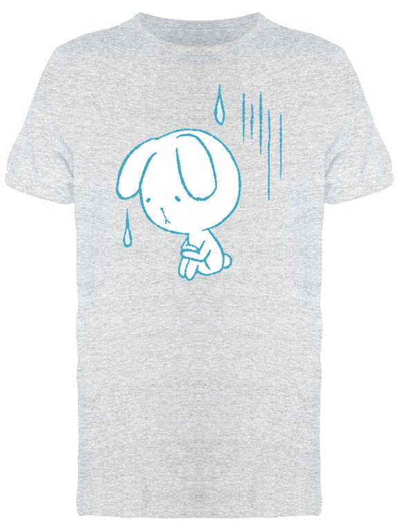 Cute Sad Rabbit Doodle Tee Men's -Image by Shutterstock