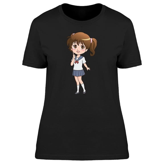 Cute Sailor Clothes Girl Cartoon T-Shirt Women -Image by Shutterstock, Female Large
