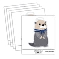 thumbnail image 1 of Cute Sailor Otter with Scarf and Hat Car Window Bumper Water Bottle Phone Tablet Laptop Waterproof Vinyl Decal Sticker Set 5-Pack - Gloss Finish - 3.0", 1 of 7