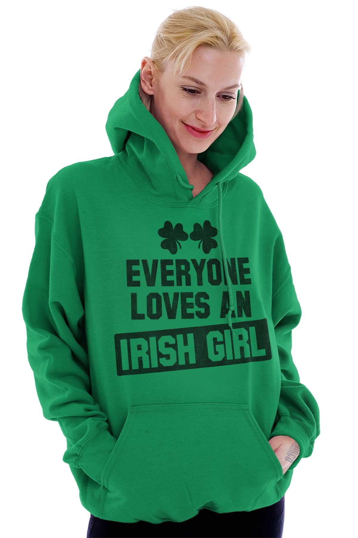 Cute Saint Patrick's Day Irish Girl Hoodie Sweatshirt Women Brisco