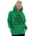 thumbnail image 1 of Cute Saint Patrick's Day Irish Girl Hoodie Sweatshirt Women Brisco Brands S, 1 of 5