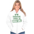 thumbnail image 1 of Cute Saint Patrick's Day Irish Girl Zip Hoodie Sweatshirt Women Brisco Brands S, 1 of 6