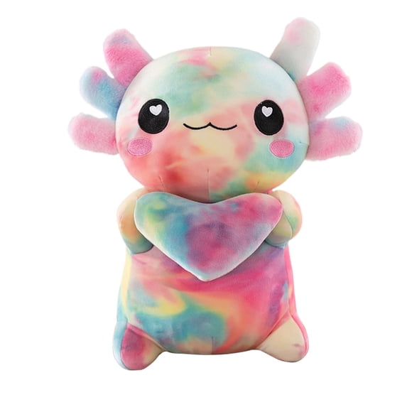Cute Salamander Plush Toy Soft Stuffed Animal Doll, Cartoon Axolotl Plush Pillow for Boys Girls, Kawaii Plushie for Home Decor Gift
