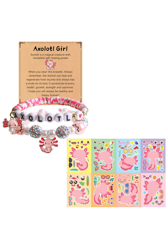 Cute Salamander Soft Ceramic Bracelet Set for Girls Back to School Birthday Christmas Gift.