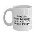 thumbnail image 1 of Cute Sales manager Gifts, I May Be a Sales Manager, but I Can't Fix Stupid, Sarcastic Holiday 11oz Mug From Men Women, 1 of 2