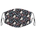 thumbnail image 1 of Cute Samoyed Dog Graphic Printed Cloth Face Masks Reusable Washable Adjustable for Adults (5 PCS), 1 of 5