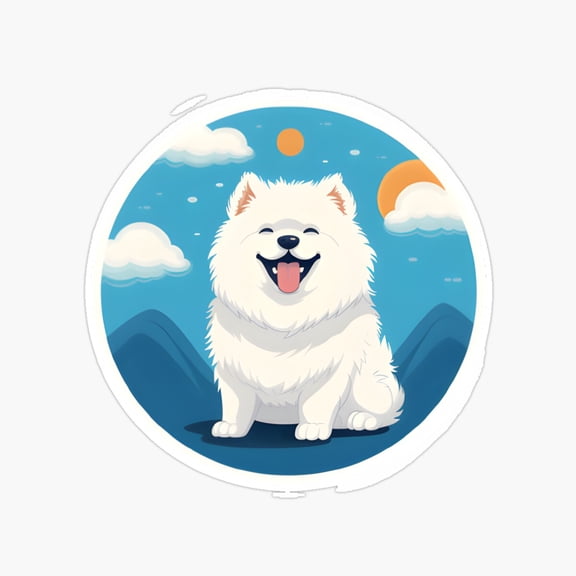 Cute Samoyed Er, Phone Decal Water Bottle Stickers Car Decals, Funny Birthday Gift