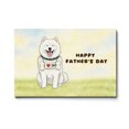 thumbnail image 1 of Cute Samoyed Loves Dad Happy Father's Day Horizontal Matte Canvas Poster Siberian Sammy Dog Lover Wall Art Home Decor - 12008, 1 of 5