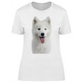 thumbnail image 1 of Cute Samoyed Puppy T-Shirt Women -Image by Shutterstock, Female Medium, 1 of 2