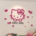 thumbnail image 1 of Cute Sanrio Hello Kitty 3D Stereo Wall Stickers Cartoon Bedroom Decoration Stickers Gift, 1 of 11