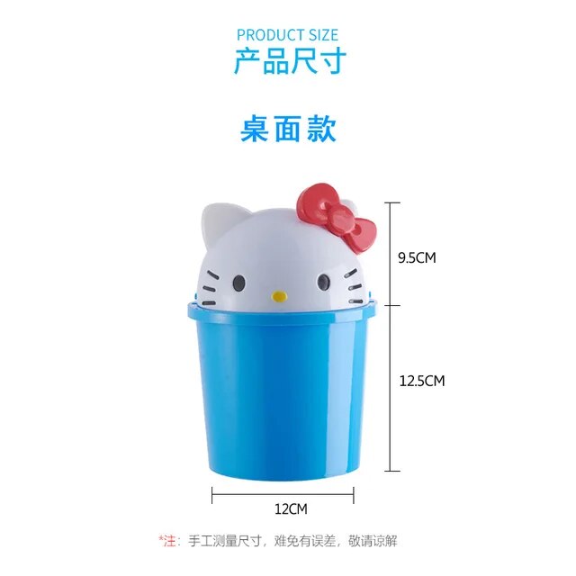 Cute Sanrio Hello Kitty Dustbin Trash Can Rubbish Bin Garbage Binsanrio