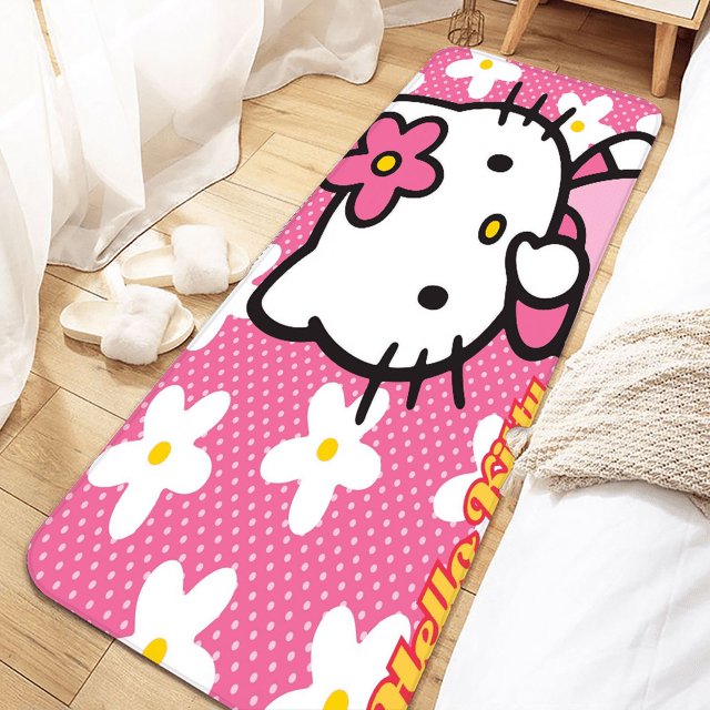 Cute Sanrio Hello Kitty Entrance Nonslip Doormat Washable Kitchen