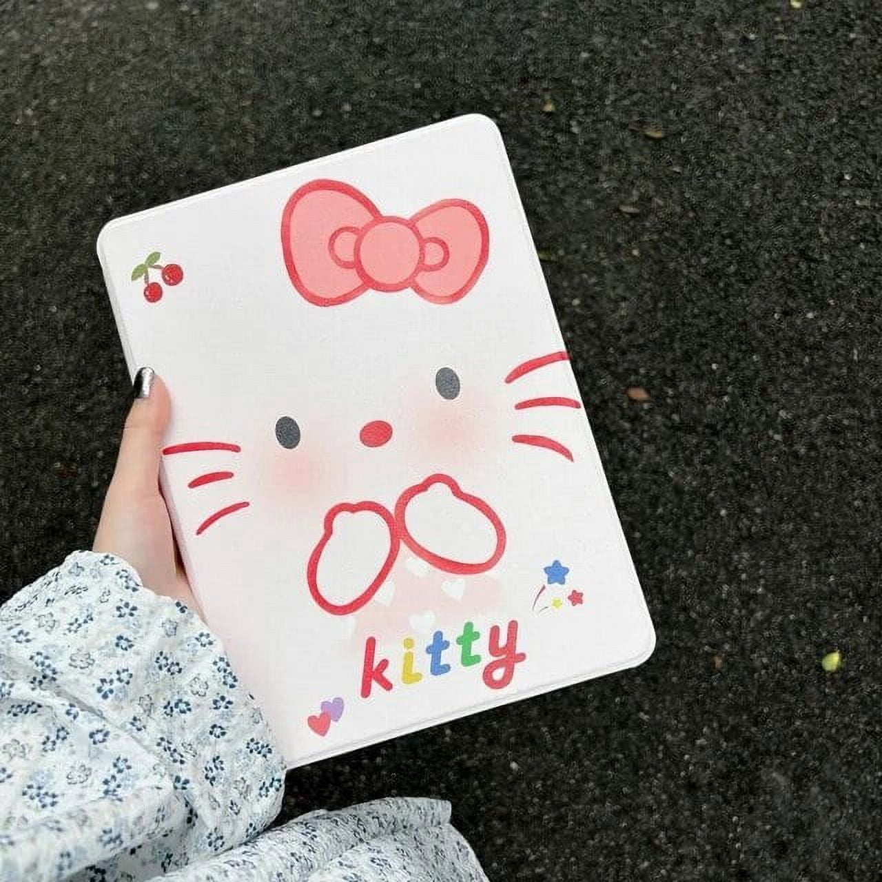 Cute Sanrio Hello Kitty IPad Protective Case 7 8 9 Mini 6 Rotating IPad ...