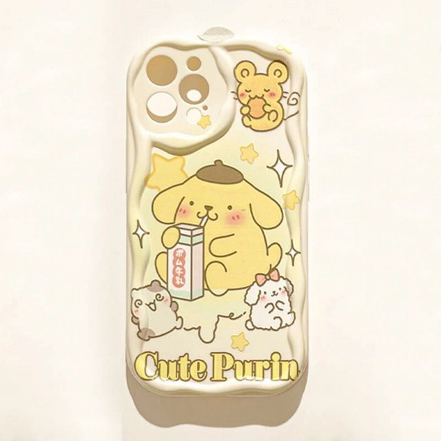 Cute Sanrio HelloKitty Wave Phone Case for iPhone 15 14 11 Pro Max 13
