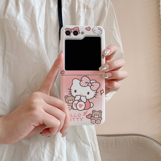 Cute Sanrio Kawaii Hello Kitty Phone Case for Samsung Galaxy Z Flip 3 4 ...