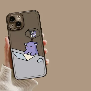 Cute Sanrio Kuromi Couple Phone Case for Iphone 16 15 14 13 12 11 Pro Max Mini 7 8 14Plus X XS MAX Soft Cover Lovers