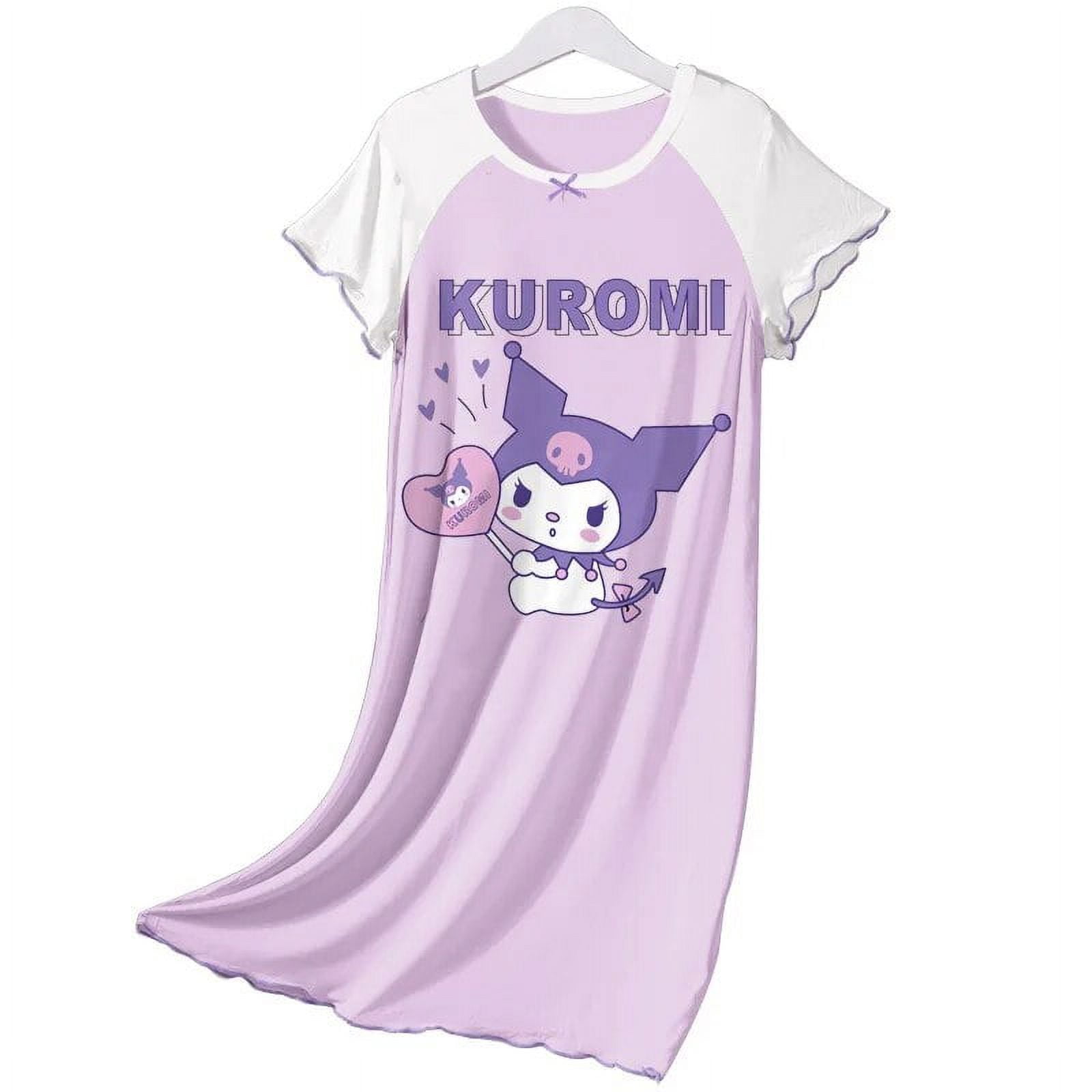 Cute Sanrio Kuromi Pajamas for Girls My Melody Nightgown Lightweight ...