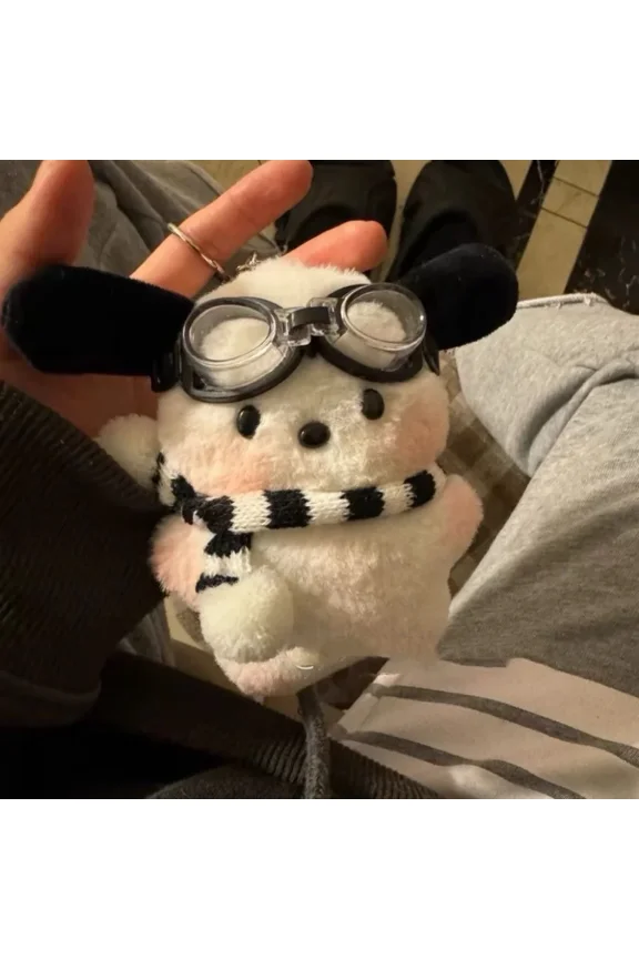 Cute Sanrio Pochacco Plush Doll Keychain, Bag Charm Gift