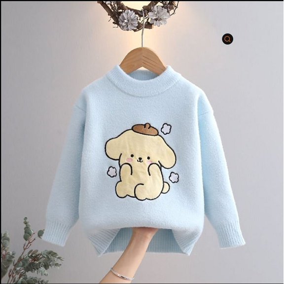 Cute Sanrio Sweater Cinnamoroll Accessories Kawaii Beauty Cartoon Anime Autumn and Winter Knit Sweater Bottoms Toy for Girl Gift