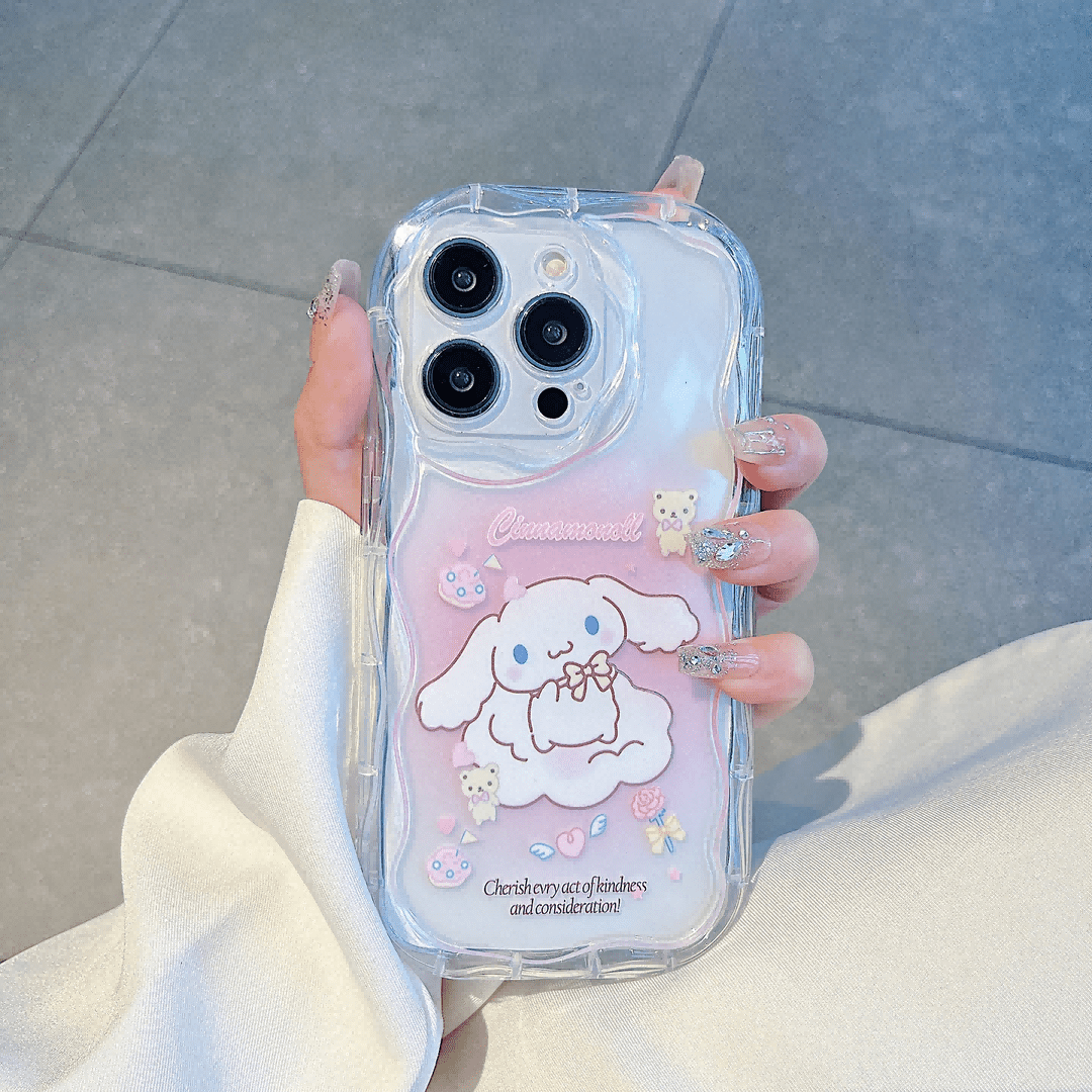 Cute Sanrios Cinnamoroll smudged pink bracelet Phone Cases For iPhone