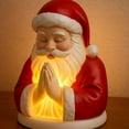 thumbnail image 1 of Cute Santa Claus Reading Book Lamp, Christmas Decoration Light Up Santa Claus Statue, Night Light for House Mantel Decor, Warm Indoor Figurine Lamps for Holiday Party, 1 of 9