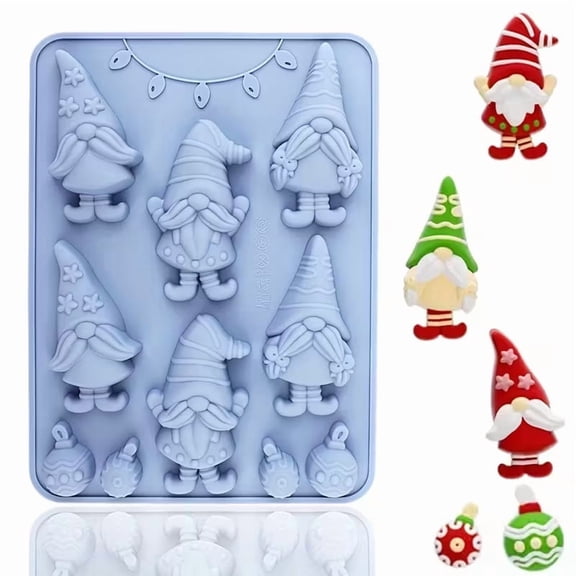 Cute Santa Claus Silicone Mold for Christmas Baking - Perfect for Cakes, Chocolates, and Soaps