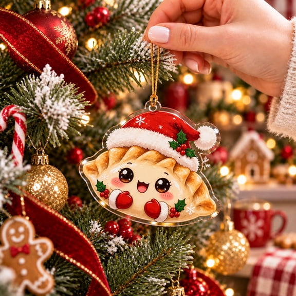 Cute Santa Dumpling Christmas Ornament for Food Lovers