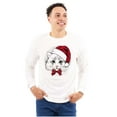 thumbnail image 1 of Cute Santa Kitty Merry Christmas Plus Size Long Sleeve Graphic Tee Shirt Brisco Brands 2X, 1 of 5