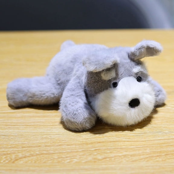 Cute Schnauzer Plush Toy Stuffed Animal Dog, 7" Soft Soothing Puppy Doll for Kids, Birthday Gift for Women Girls, Palm-Sized Cuddly Plush Dog Toy for Easter Gifts A