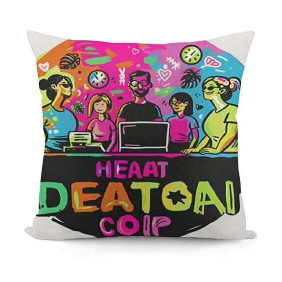 Cute School Secretary Admin Appreciation Front Office Crew Throw Pillow, Multicolor