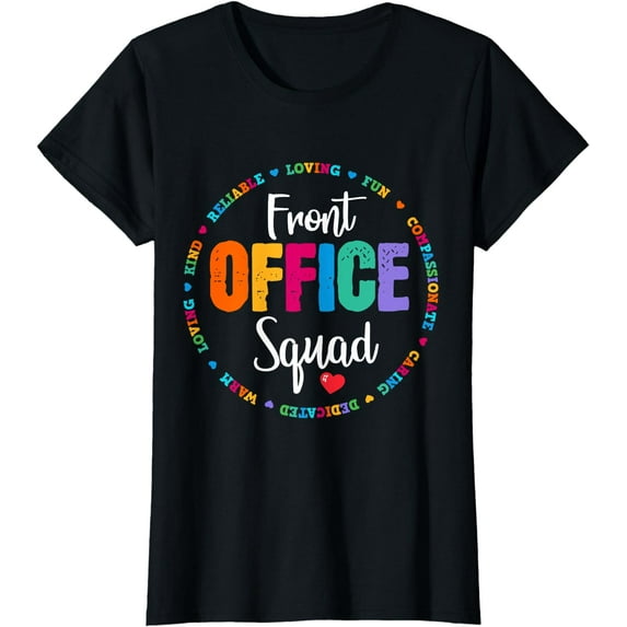 Cute School Secretary Admin Appreciation Front Office Squad T-Shirt