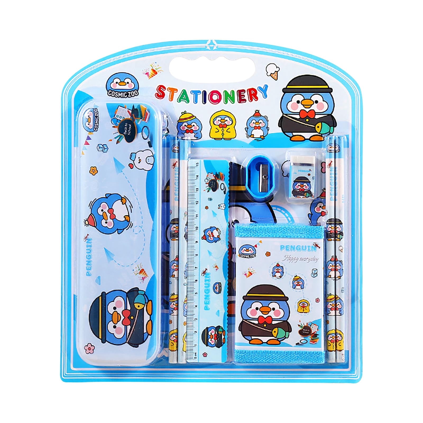 Cute School Supplies, Cute Stationery, Gifts for Kids,Includs 4 Pencil, Eraser, Pencil Sharpener ...