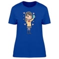 thumbnail image 1 of Cute Schoolgirl Taking Selfie T-Shirt Women -Image by Shutterstock, Female x-Large, 1 of 2