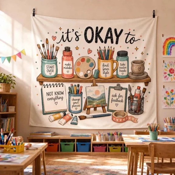 Cute Science Motivational Tapestry, Educational Lab Quote Wall Art, Teacher Poster, Back to School Photo Backdrop, Gift for Kids/Coworkers, Science Classroom Decor